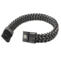 Mens Stainless Steel Bracelet Vintage Gun Black Biker Chain Link Bracelet